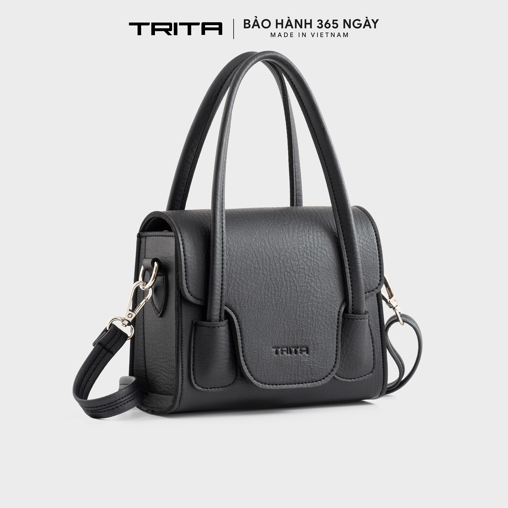 Túi Trita ( Thời trang nữ kiểu dáng quai kép size 18 - Túi đeo chéo da RHN227 )