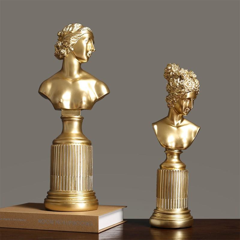 ️Tượng trang trí Nữ thần Hy Lạp Venus phong cách Vintage màu Gold