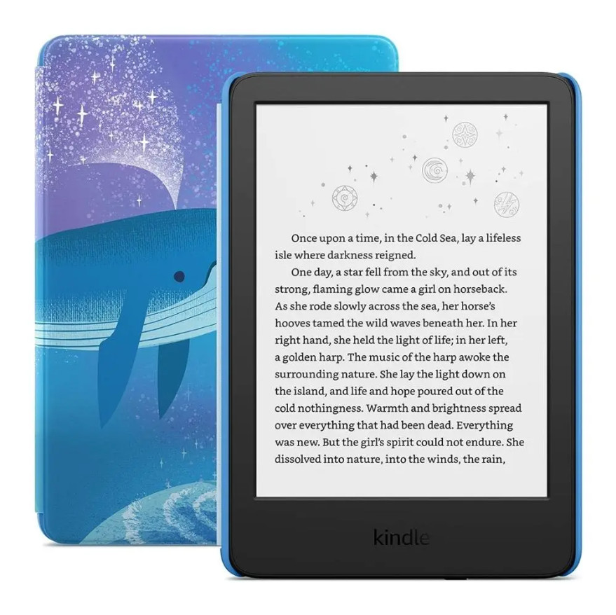 Máy đọc sách Kindle 2022 (11th) Kids Edition kèm bao da chính hãng và tài khoản Free Kid+ 1 năm - Hàng nhập khẩu