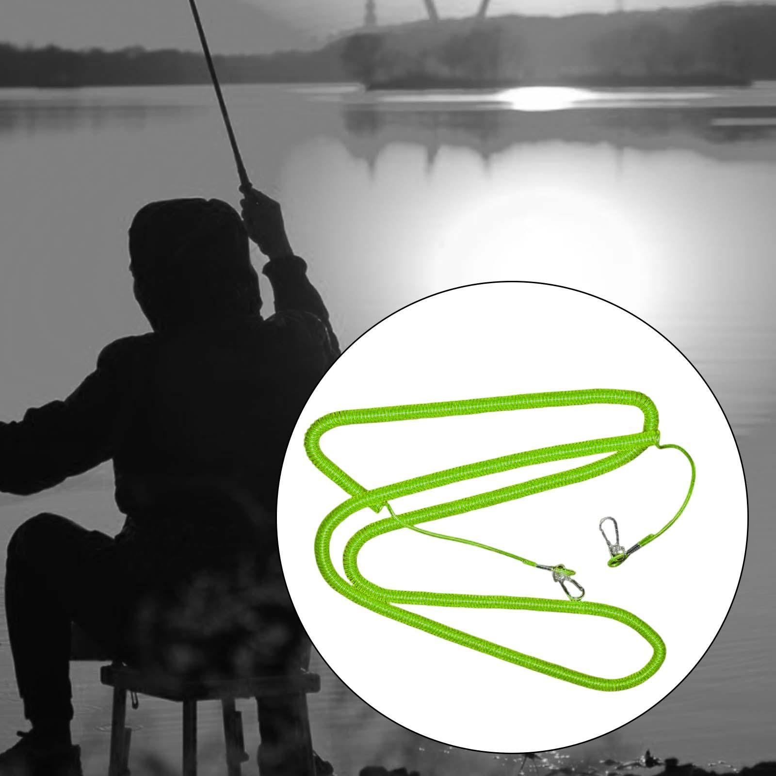 Retractable Fishing Coiled Lanyard Steel Wire Extension Tether Cord Flexible