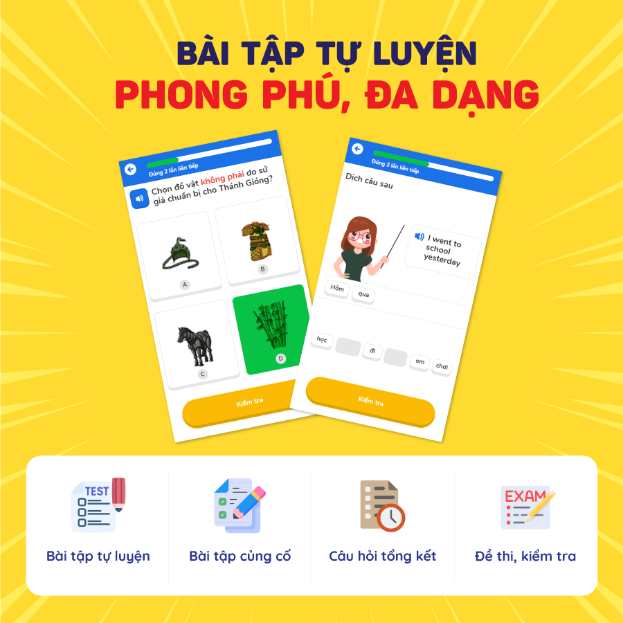 App HOC247 Kids 6 Tháng - Nền tảng học Online Tiểu Học - Toán, Tiếng Việt, Tiếng Anh & STEAM