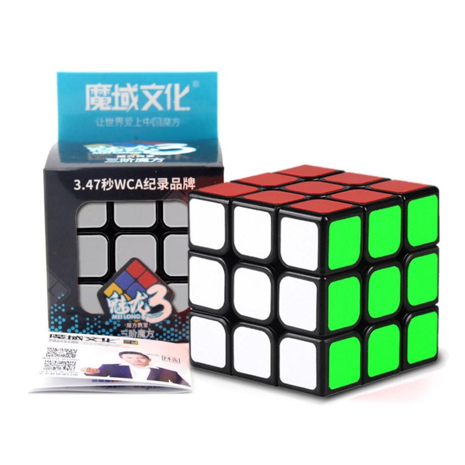 Combo 5 Khối Rubik Viền Đen 2x2 3x3 4x4 5x5 Tam Giác Pyraminx