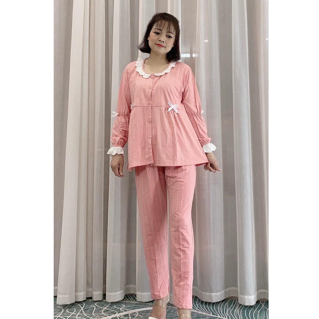 Bộ bầu và sau sinh cotton dài tay Thu Đông