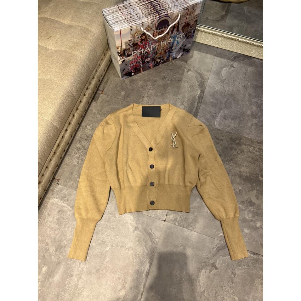 Áo Cardigan Nữ Cổ Chữ V Dài Tay dáng ngắn, Len Cao Cấp Có Nút