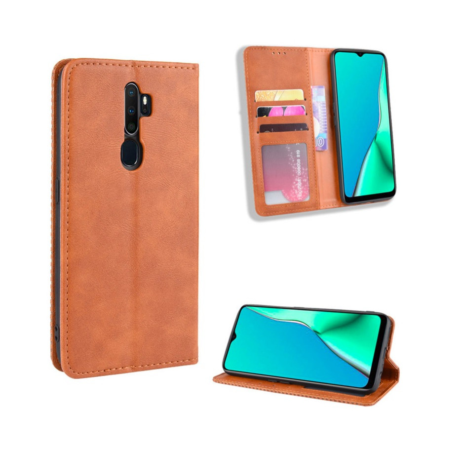 Bao da OPPO A9 2020 Flip Wallet Leather dạng ví đa năng siêu bền siêu êm