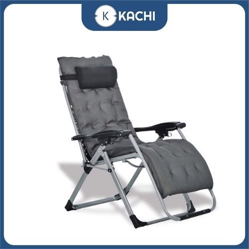 Ghế xếp thư giãn cao cấp kèm đệm Kachi MK232 - Ghế xếp thông minh văn phòng - Trọng tải 300kg