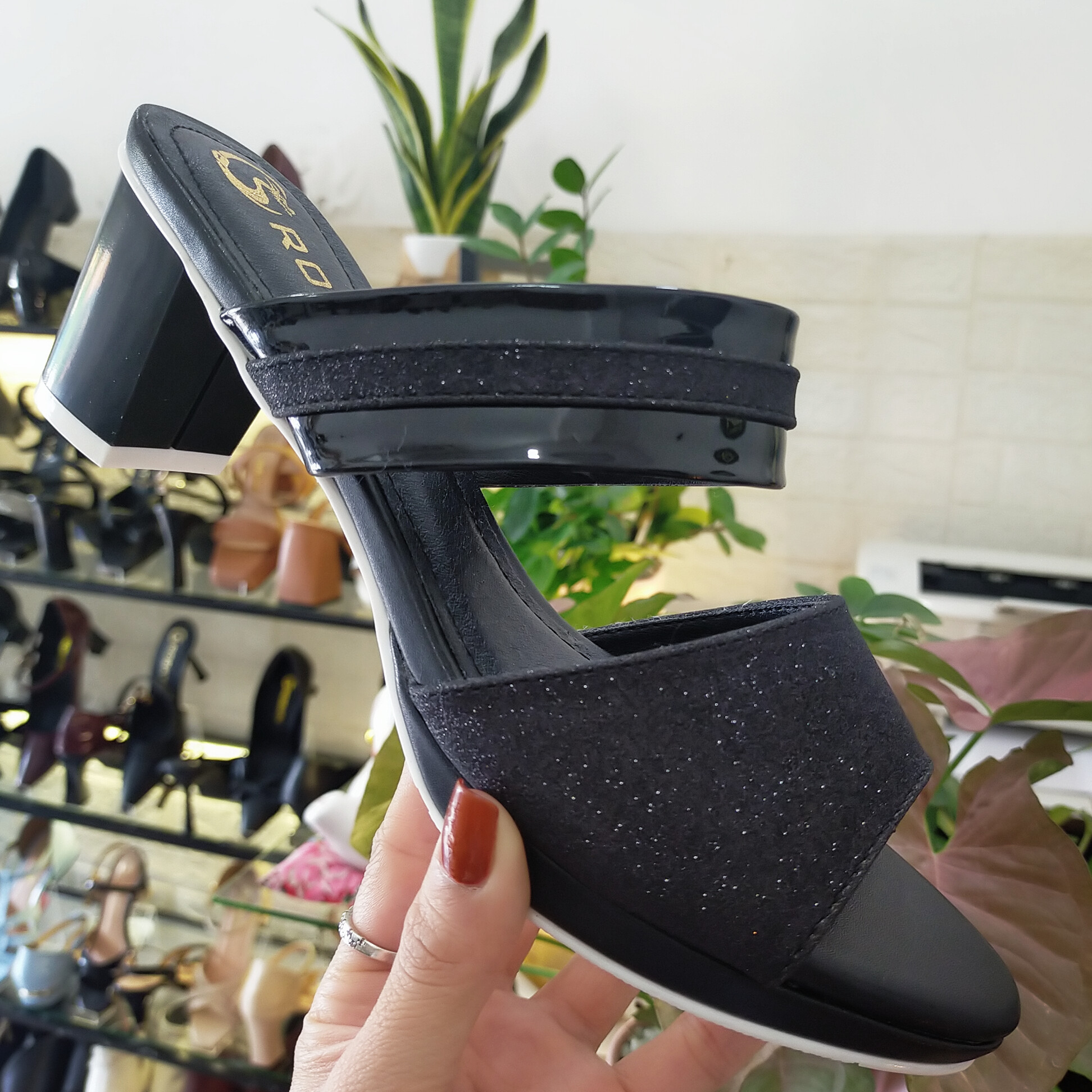 Dép cao gót nữ quai ngang ROSATA RO575 - 6p - HÀNG VIỆT NAM - BKSTORE