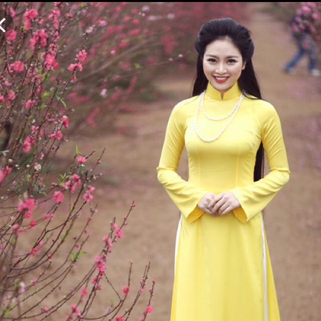 Set áo dài 2 tà lụa tằm tà A kèm quần lụa tằm