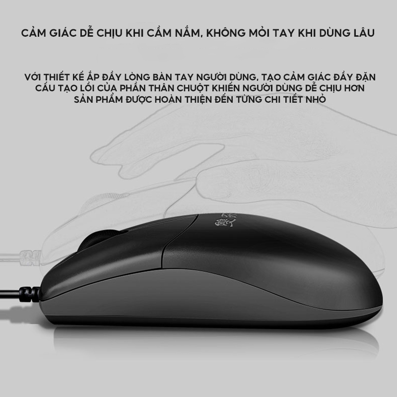 Chuột Quang Máy Tính Có Dây Mã Hàng OP-520 Dây Dài 1.8 Mét Dùng Cho Máy Tính Laptop Tivi