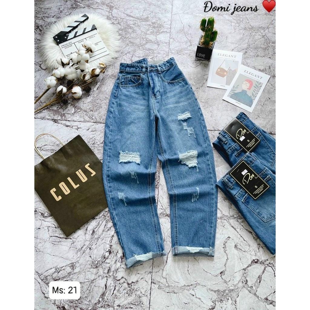 Quần jean baggy rách gối JBG5014