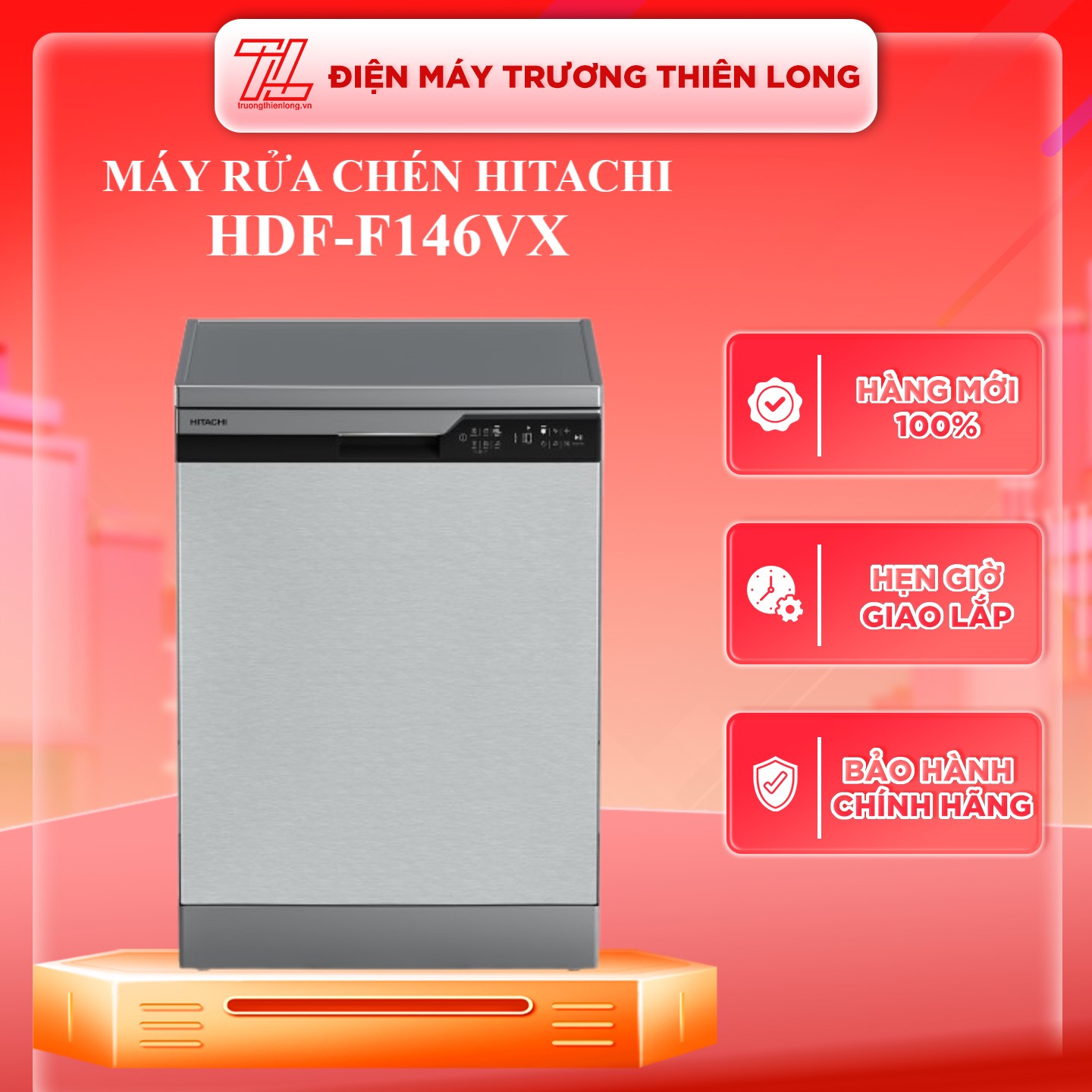 [Chỉ giao tại HCM] MÁY RỬA CHÉN HITACHI HDF-F146VX - Hàng chính hãng
