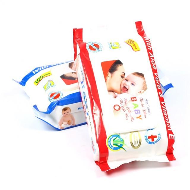 Khăn Giấy Ướt Baby Thiên Phúc Không Mùi (100 tờ/gói) - Khăn Ướt Baby Cao Cấp