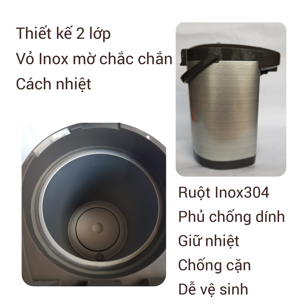 Bình Thủy Điện Lorente LT-5050 750W ruột bình bằng inox 304 - Hàng Chính Hãng