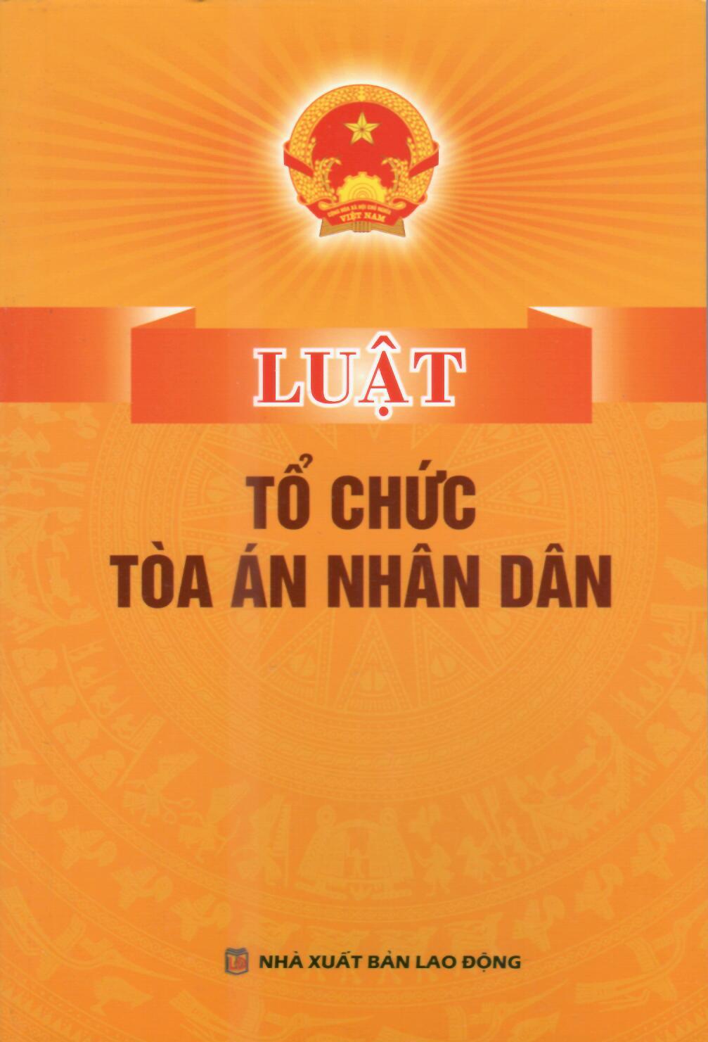 LUẬT TỔ CHỨC TÒA ÁN NHÂN DÂN 2019