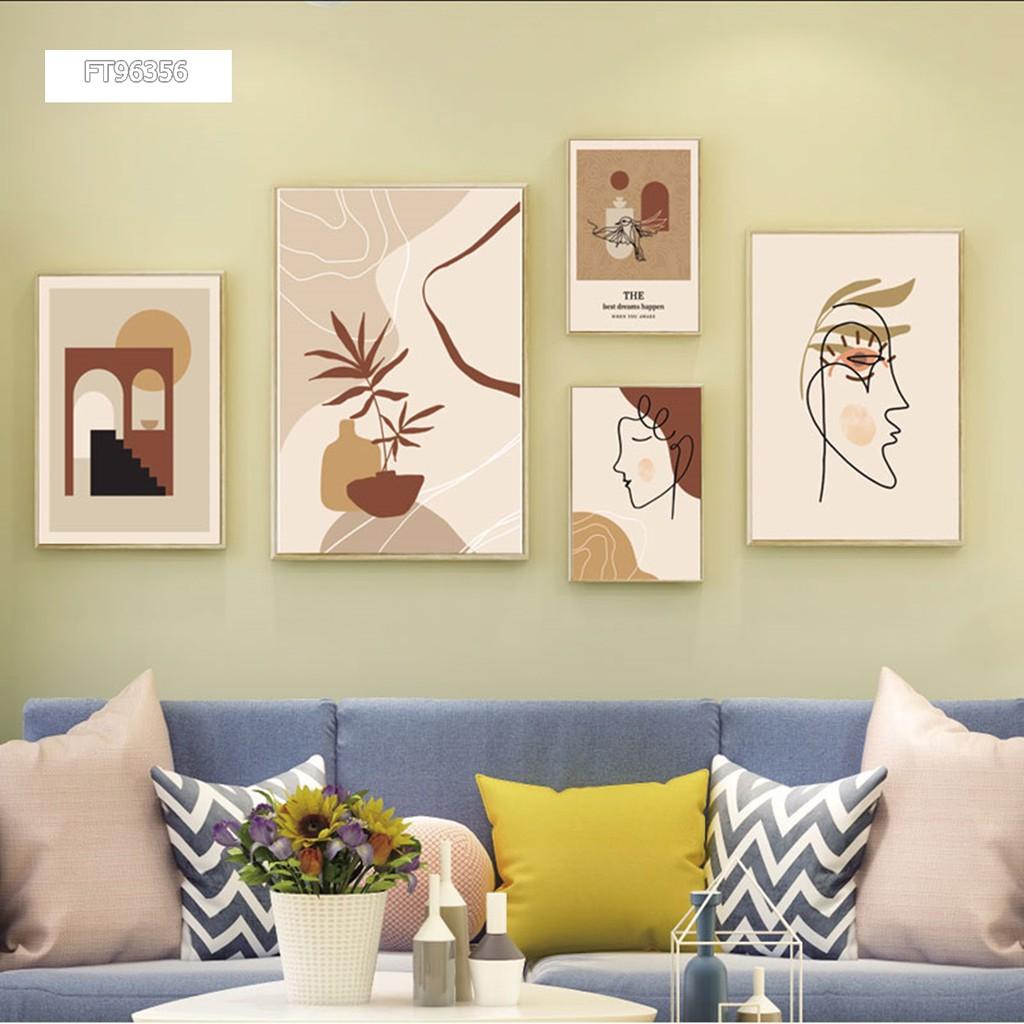 Tổng hợp những mẫu tranh bộ canvas cute, kèm khung + đinh treo