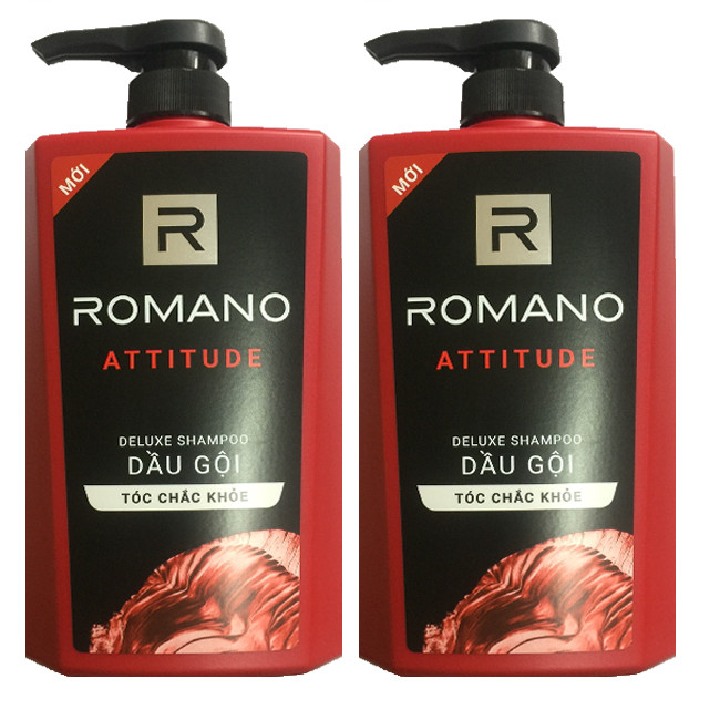 Bộ 2 Chai Dầu gội Romano Attitude (650ml*2)+ Tặng 5 gói dầu gội Romano