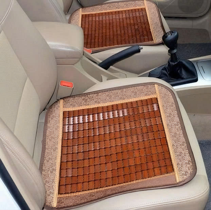 Đệm lót ghế xe hơi, xe máy, văn phòng KG241 bằng trúc cổ điển cao cấp giúp thoáng khí, chống nóng 45X45CM - Hàng chính hãng
