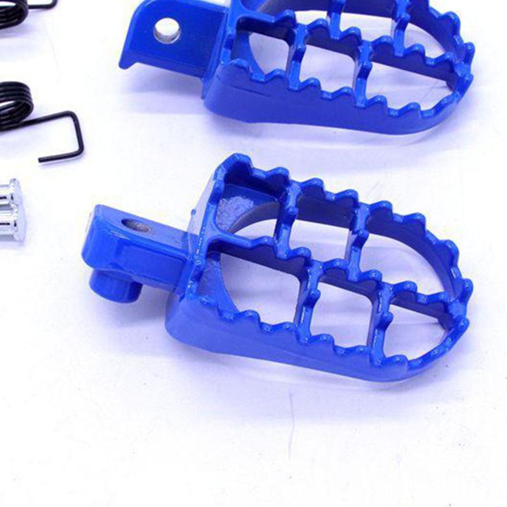 Blue Foot Pegs Rests Pedals for Yamaha PW50 PW80 for Honda XR50 XR70 Dirt Bike