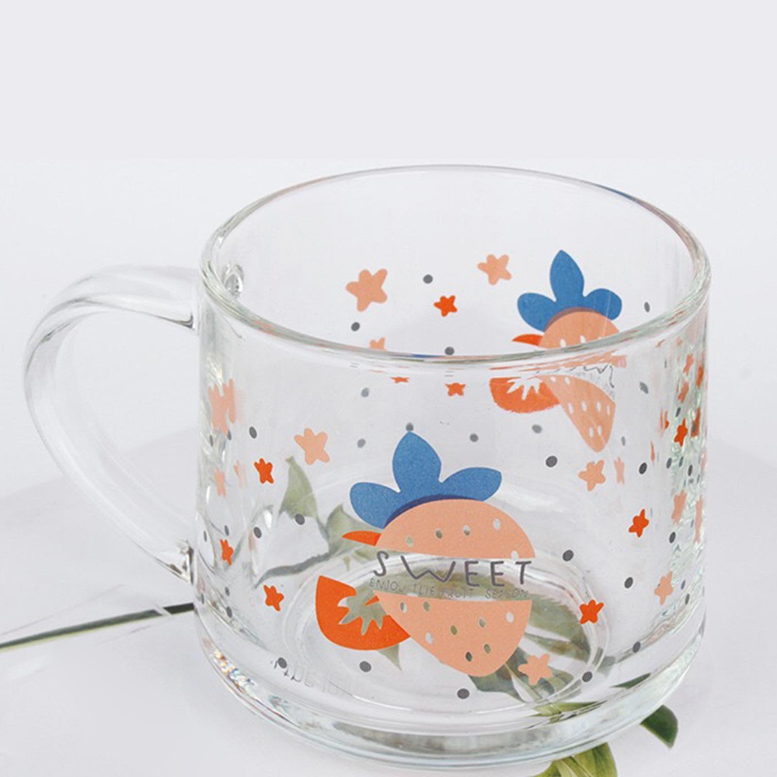 Glass Coffee Cup Teacup Tea Mug with Handle Milk Mug for Yogurt Juice