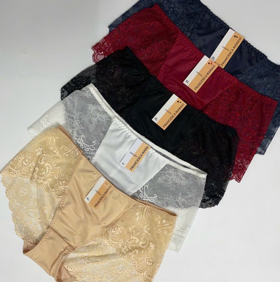 Combo 5 quần lót nữ thun phối ren lưng cao Mara MR001