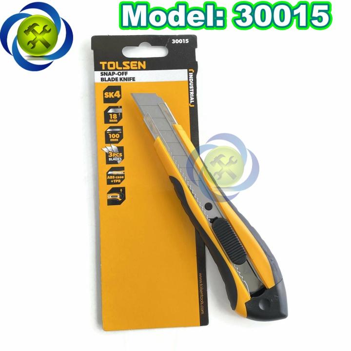 Dao rọc giấy Tolsen 30015 kèm 3 lưỡi 18mm x 100mm