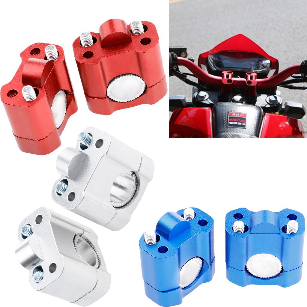 Aluminum Alloy Motorcycle  22mm-28mm Handlebar Riser Mounting Clamp Adapter