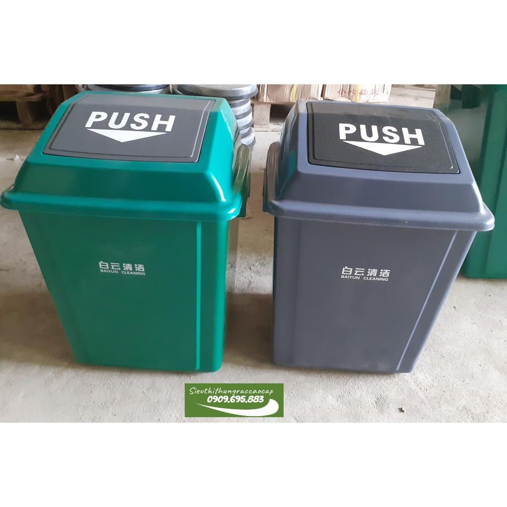 thùng rác nhựa nắp đẩy PUSH 25L