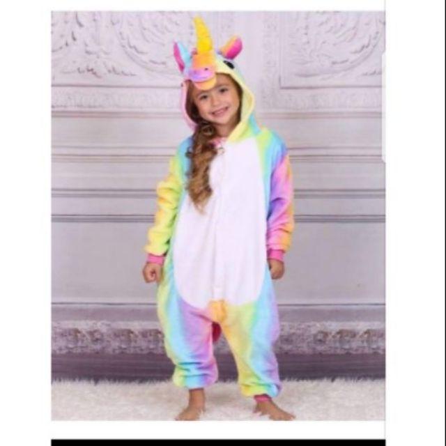BỘ đồ thú kỳ lân UNICORN RAINBOW CHO TRẺ EM