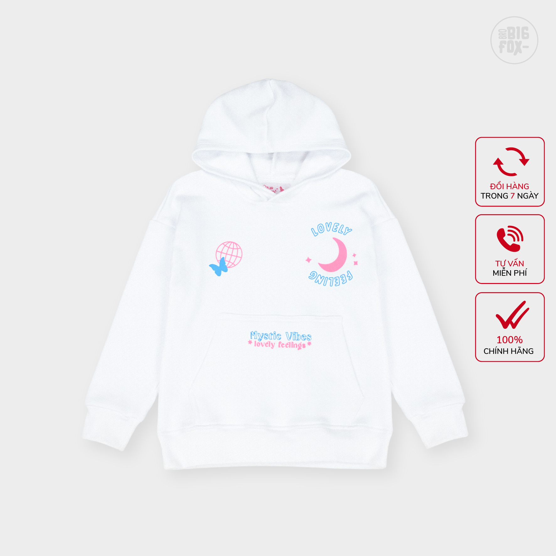 Áo nỉ hoodie cho bé gái Bigfox Miss Meow có mũ mặc nhà mùa thu đông size đại trẻ em 7-15 tuổi 50kg