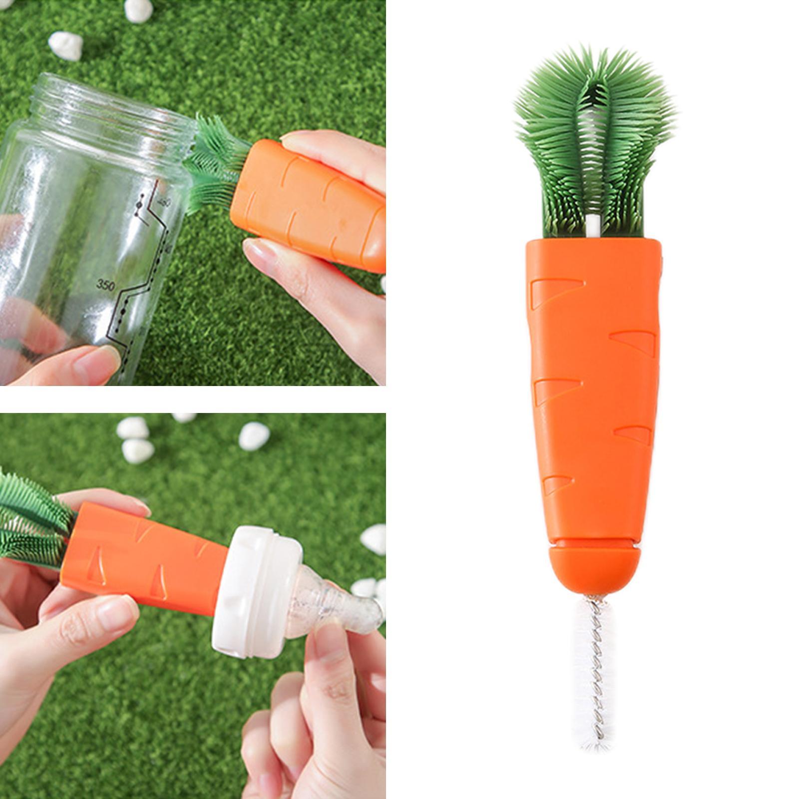 Creative Carrot Shape Cup Brush for Bottle Mouth Cover Lid