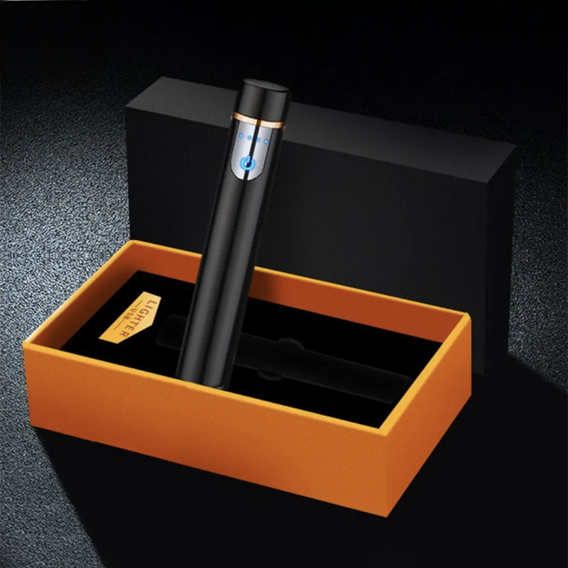 Bật Lửa Cảm Ứng Vân Tay Hình Trụ Bóng Trơn ZC113 Fullbox – Sạc Điện
