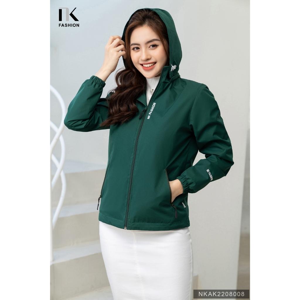Áo Khoác Gió Nữ Cao Cấp NK FASHION Chất Liệu Nhập Hàn Không Nhăn, Chống Gió Tuyệt Đối NKAK2208008