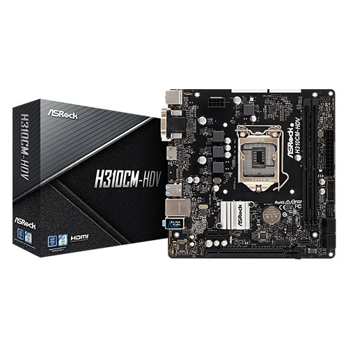 Bo Mạch Chủ Mainboard ASRock H310CM-HDV Socket 1151 - Hàng Chính Hãng