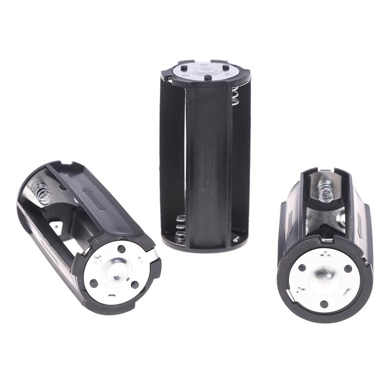 3 Cái 3x Hộp đựng Bộ chuyển đổi Bộ chuyển đổi pin AA sang D Size AA Màu sắc: 2