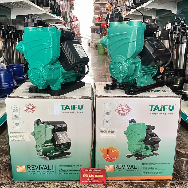 Bơm tăng áp điện tử 370W nước nóng và lạnh, chống cạn, chống cháy thông minh thế hệ mới TAIFU - Bảo hành 1 năm