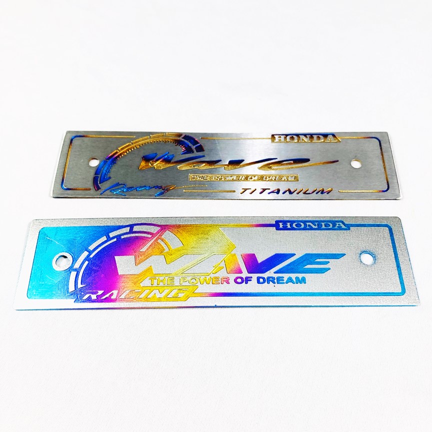 Bảng tên titanium xe Wave