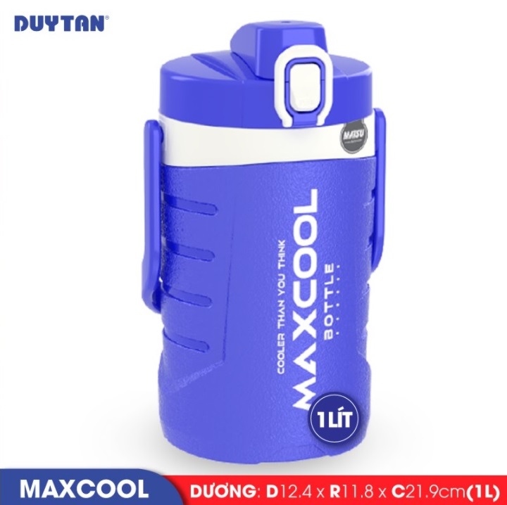 Bình giữ nhiệt nhựa Duy Tân Maxcool 1 lít (12.4 x 11.8 x 21.9 cm) - 13658 - Giao màu ngẫu nhiên - Hàng chính hãng