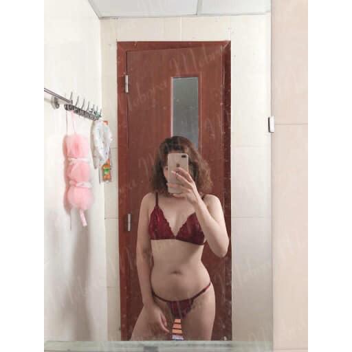 Set đồ lót bralette ren không gọng mút mỏng thương hiệu Mebra, kiểu dáng sexy, ren hoa sang trọng _ MD015