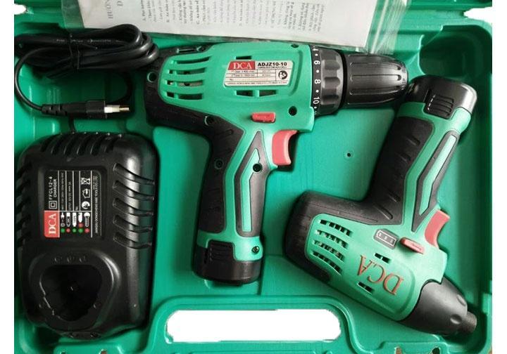 BỘ COMBO MÁY KHOAN PIN (ADJZ10-10EK) VÀ MÁY CƯA KIẾM DÙNG PIN (ADJF15EK) DCA ADKIT02EK - HÀNG CHÍNH HÃNG