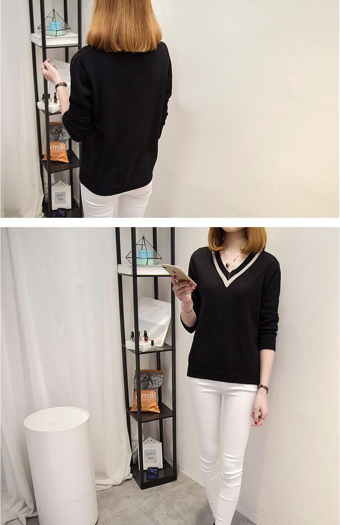 Áo len nữ đẹp cổ V