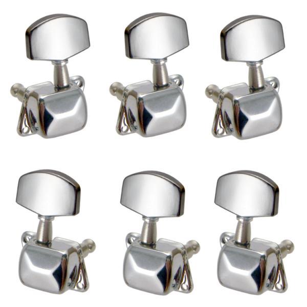 1 Set 6 Pieces Guitar Tuning Pegs Tuner Machine Heads 3L3R Chrome Locking Tuning Keys