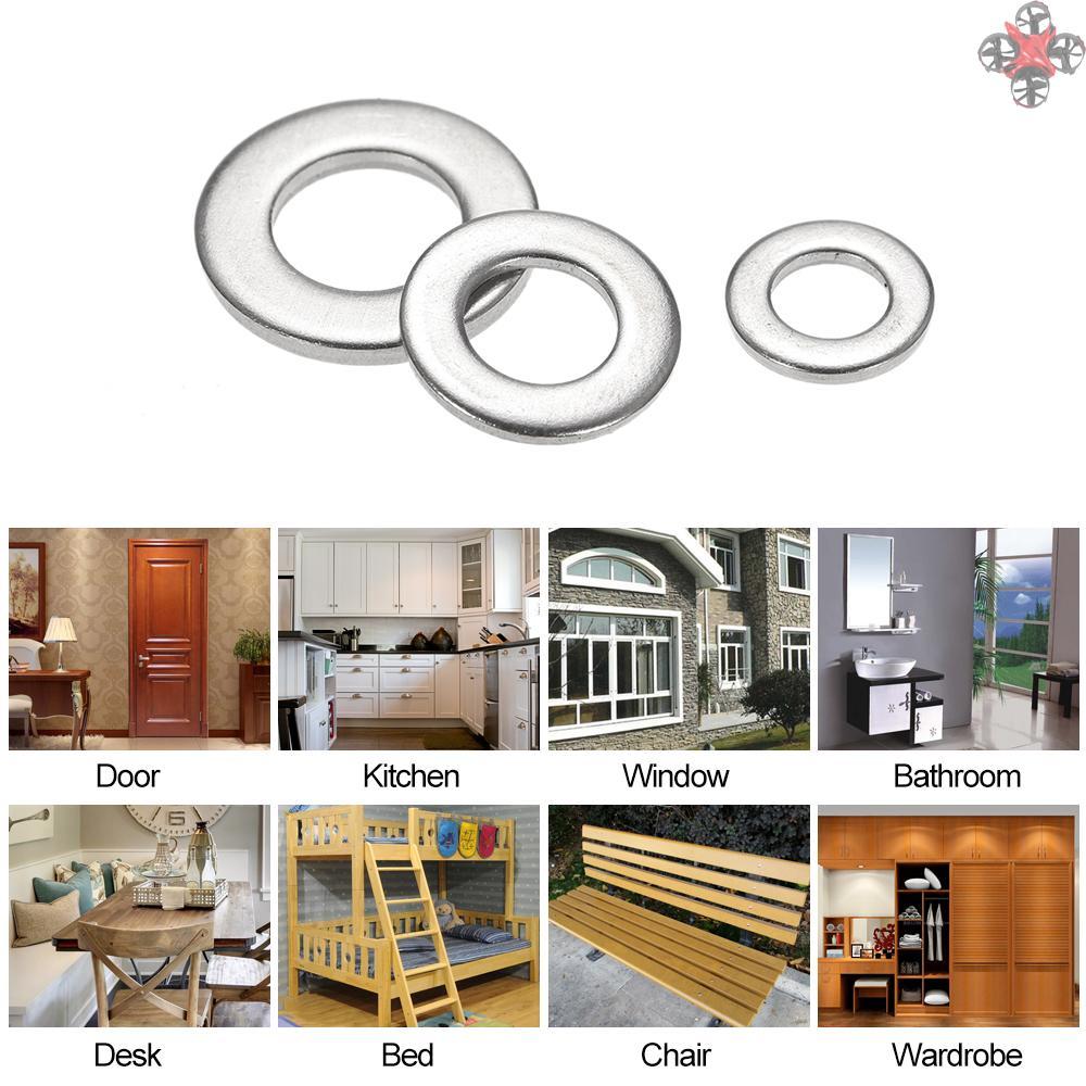 Vòng Đệm Phẳng Bằng Thép Không Gỉ Din125-M2 / M2.5 / M-3 / M-4 / M5 / M6 / M-8 / M-10 Bằng Thép Không Gỉ 304
