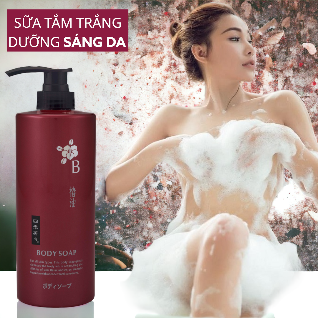 Sữa Tắm Shikioriori Body Soap Chiết Xuất Hoa Trà (600mL)