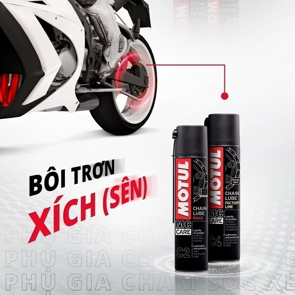 Chai Xịt sên / xích MOTUL MC Care C4 CHAIN LUBE Factory Line 0.4L