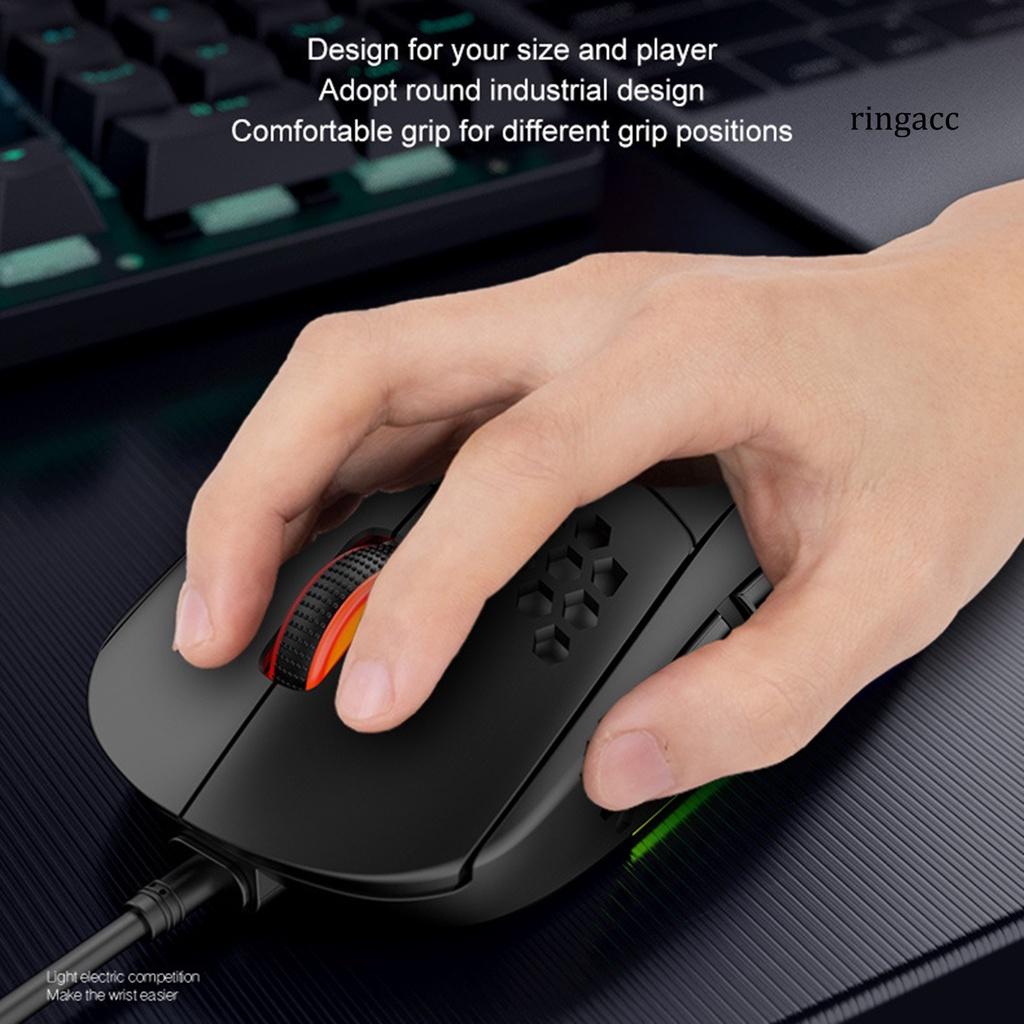 Chuột Chơi Game M8 6400 Dpi Thiết Kế Tổ Ong Gọn Nhẹ Linh Hoạt Cho Máy Tính