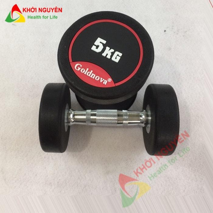 Tạ tay bọc cao su Goldnova loại 7.5kg quả