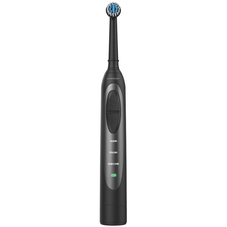 Bàn chải đánh răng điện LocknLock Smart oscillating electric toothbrush ENR626BLK - 3 chế độ, đế sạc cảm ứng, chống nước - Màu đen - Hàng Chính Hãng