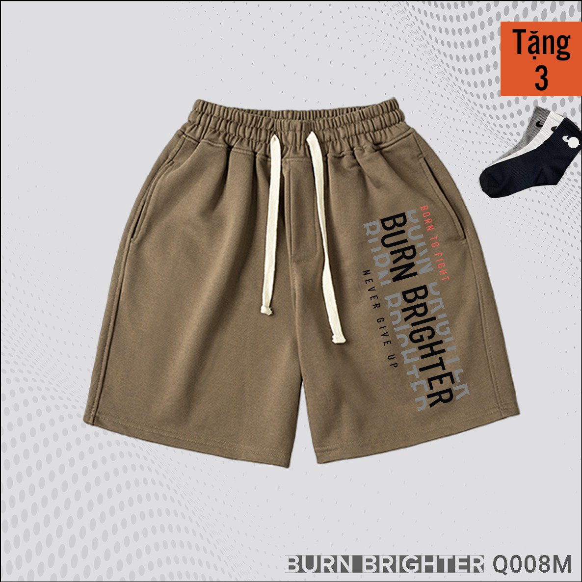 QUẦN SHORT UNISEX Q008 - BURN BRIGHTER