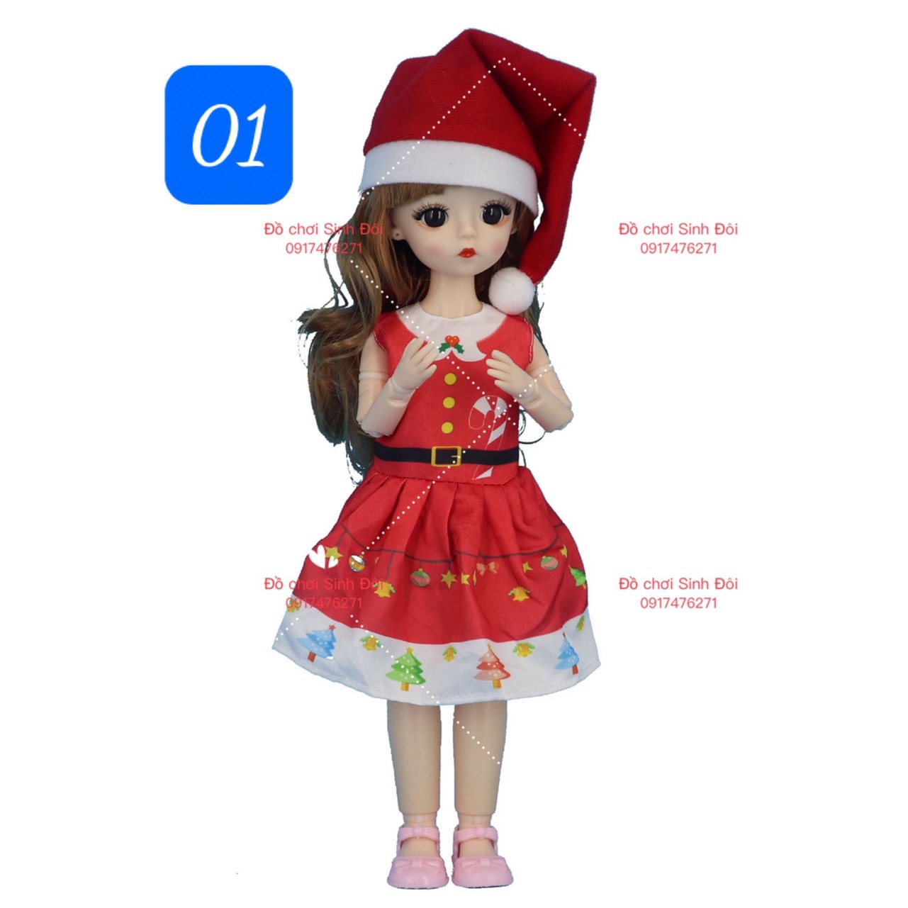 1 con búp bê Noel 30cm mập - mẫu ngẫu nhiên