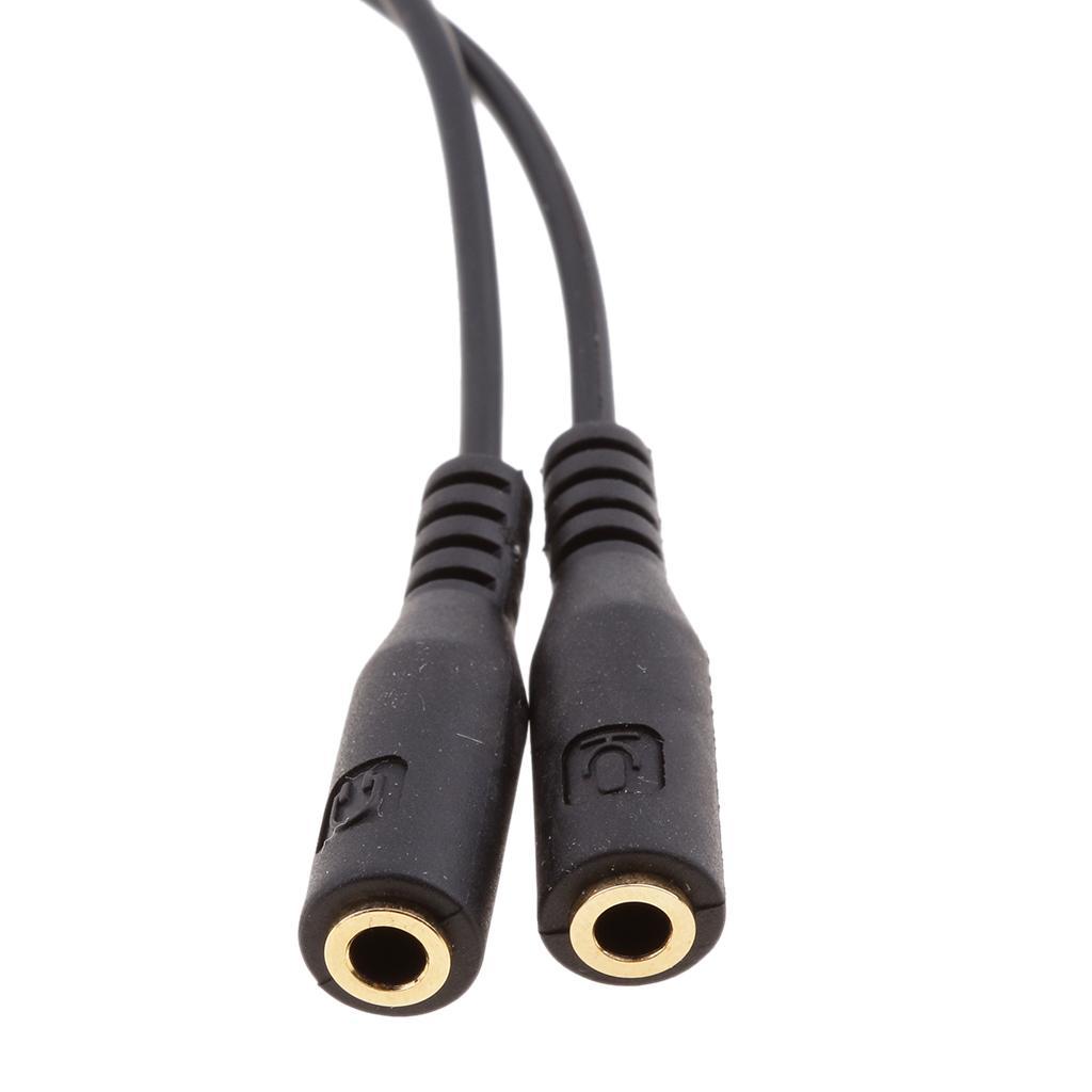Universal 2.5mm to 3.5mm M/F Audio Adapter+3.5mm Dual Audio Adapter Cable